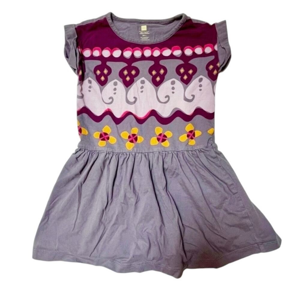 Tea Collection Folk Art Graphic Dress Size 5